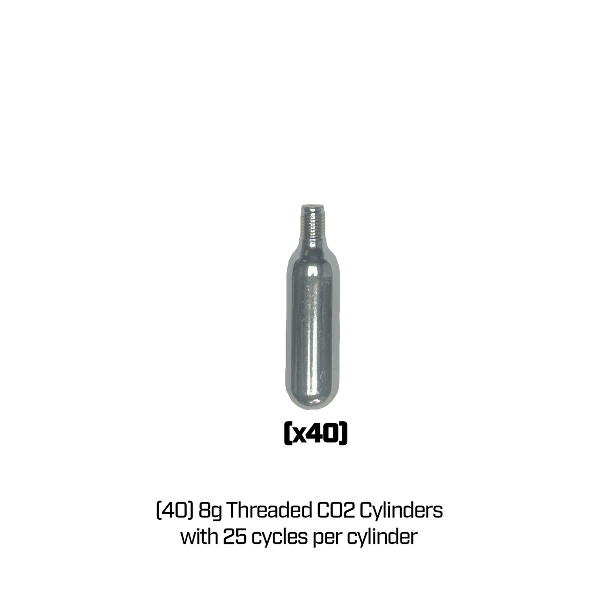 Lot de 40 cartouches CO2 8g filetées pour munitions UNIT9