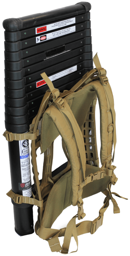 Échelle télescopique tactique TLX16-LP 4,88m — aluminium aéronautique Rapid Assault Tools