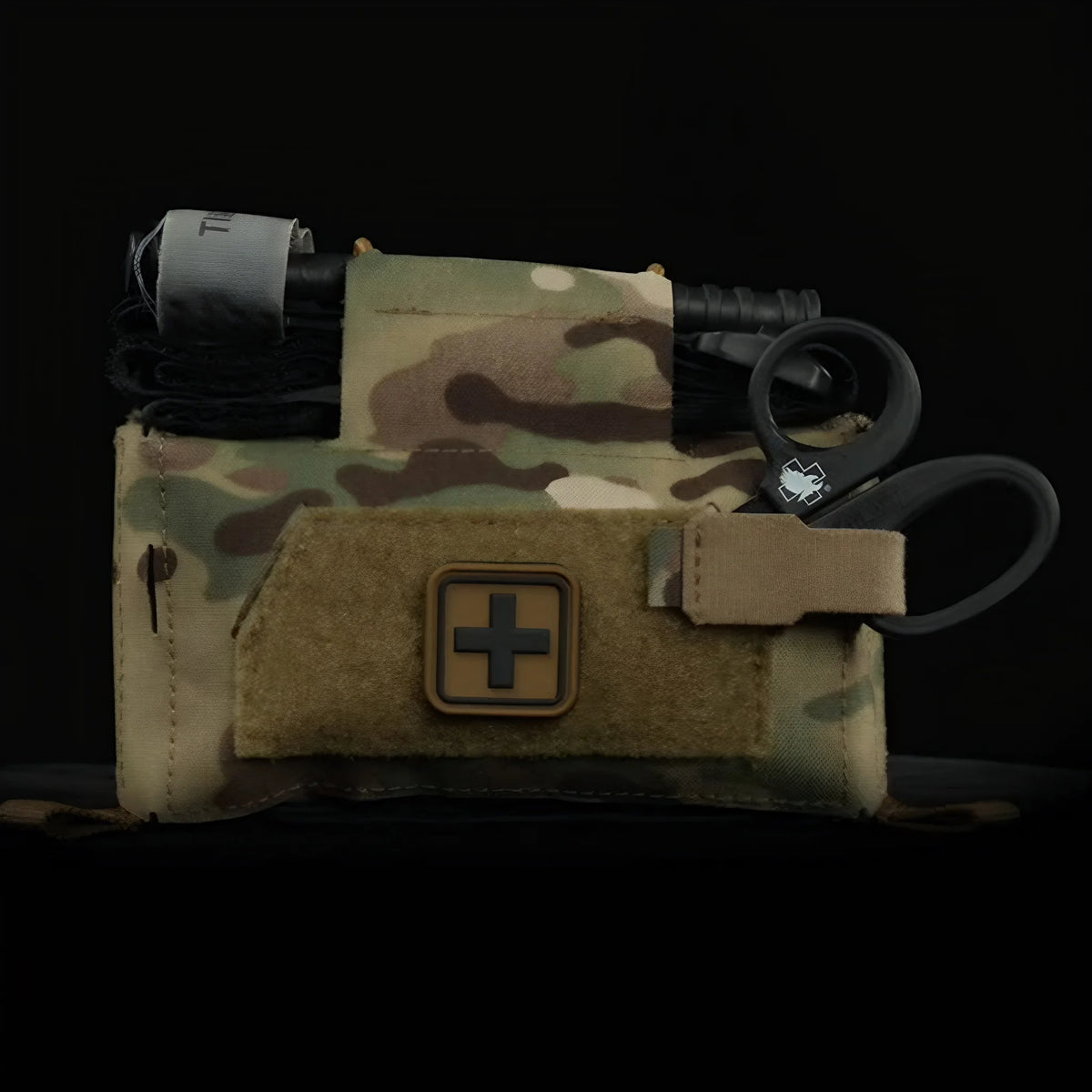 Pouch Médicale Tactique Compacte MOLLE — Accès Rapide Trauma
