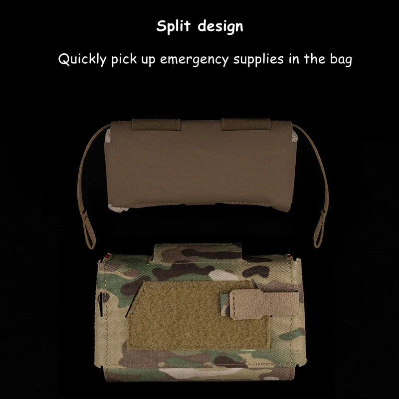 Pouch Médicale Tactique Compacte MOLLE — Accès Rapide Trauma