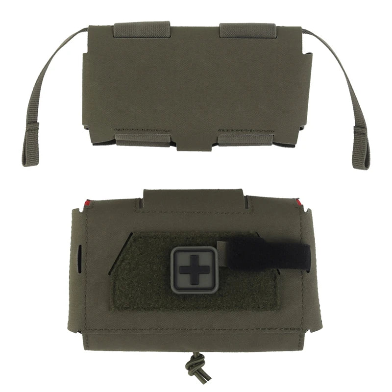Pouch Médicale Tactique Compacte MOLLE — Accès Rapide Trauma