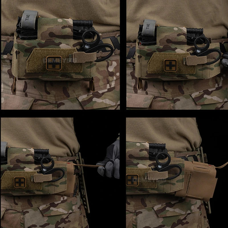 Pouch Médicale Tactique Compacte MOLLE — Accès Rapide Trauma