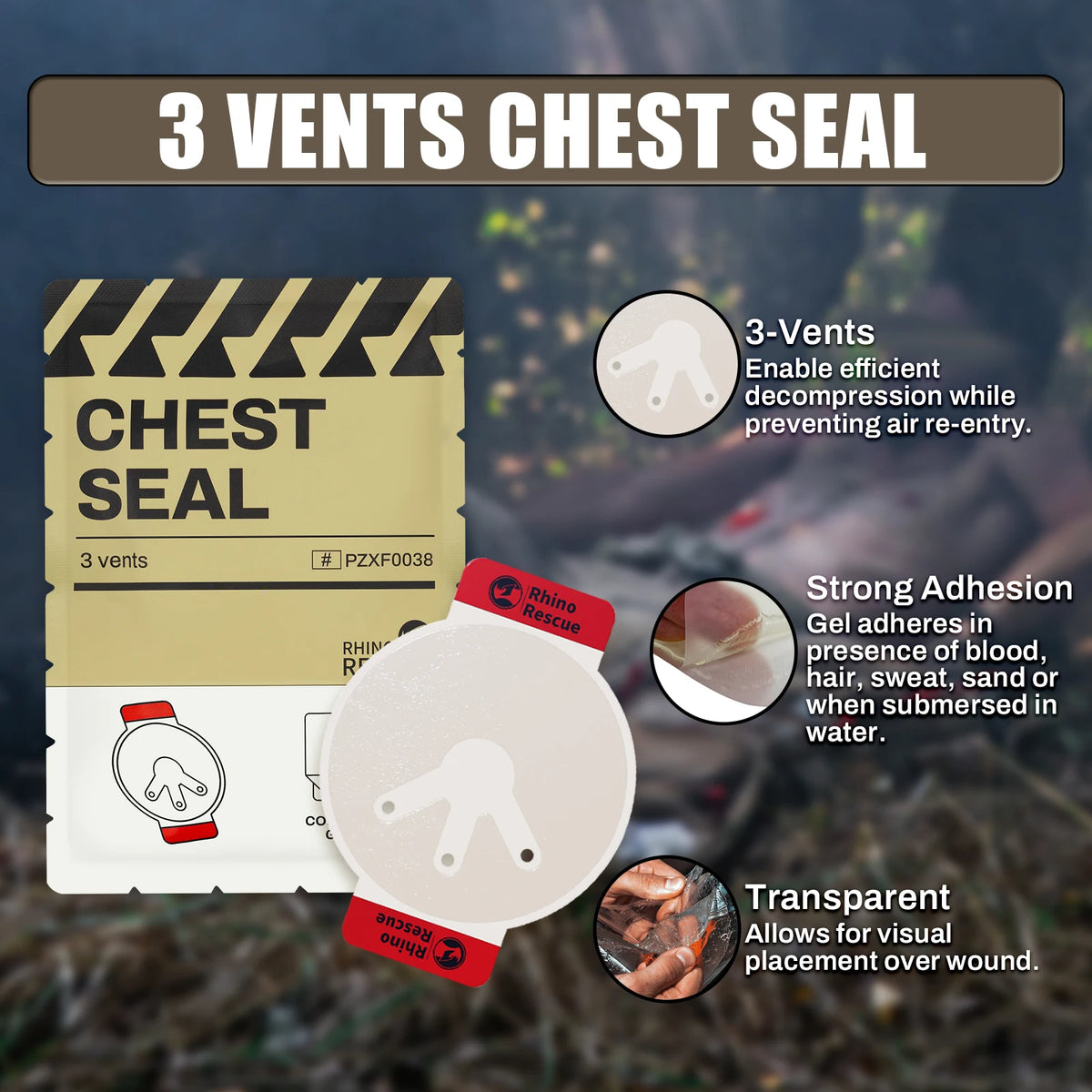 Chest Seal  — Valve Pneumothorax Urgence Tactique