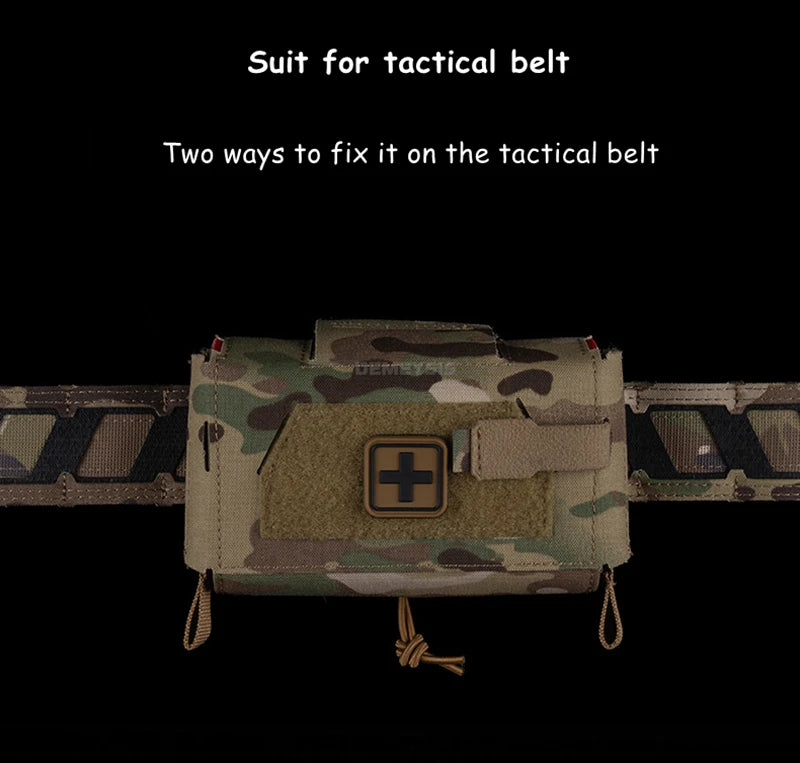 Pouch Médicale Tactique Compacte MOLLE — Accès Rapide Trauma