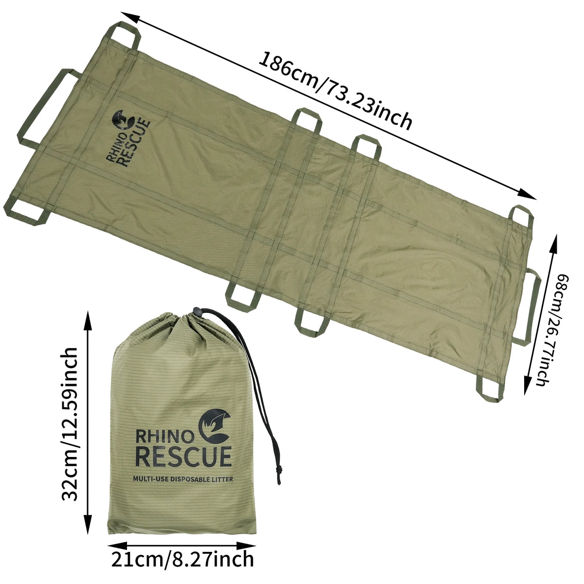 Brancard d'Urgence Jetable — Civière Portable Tactique