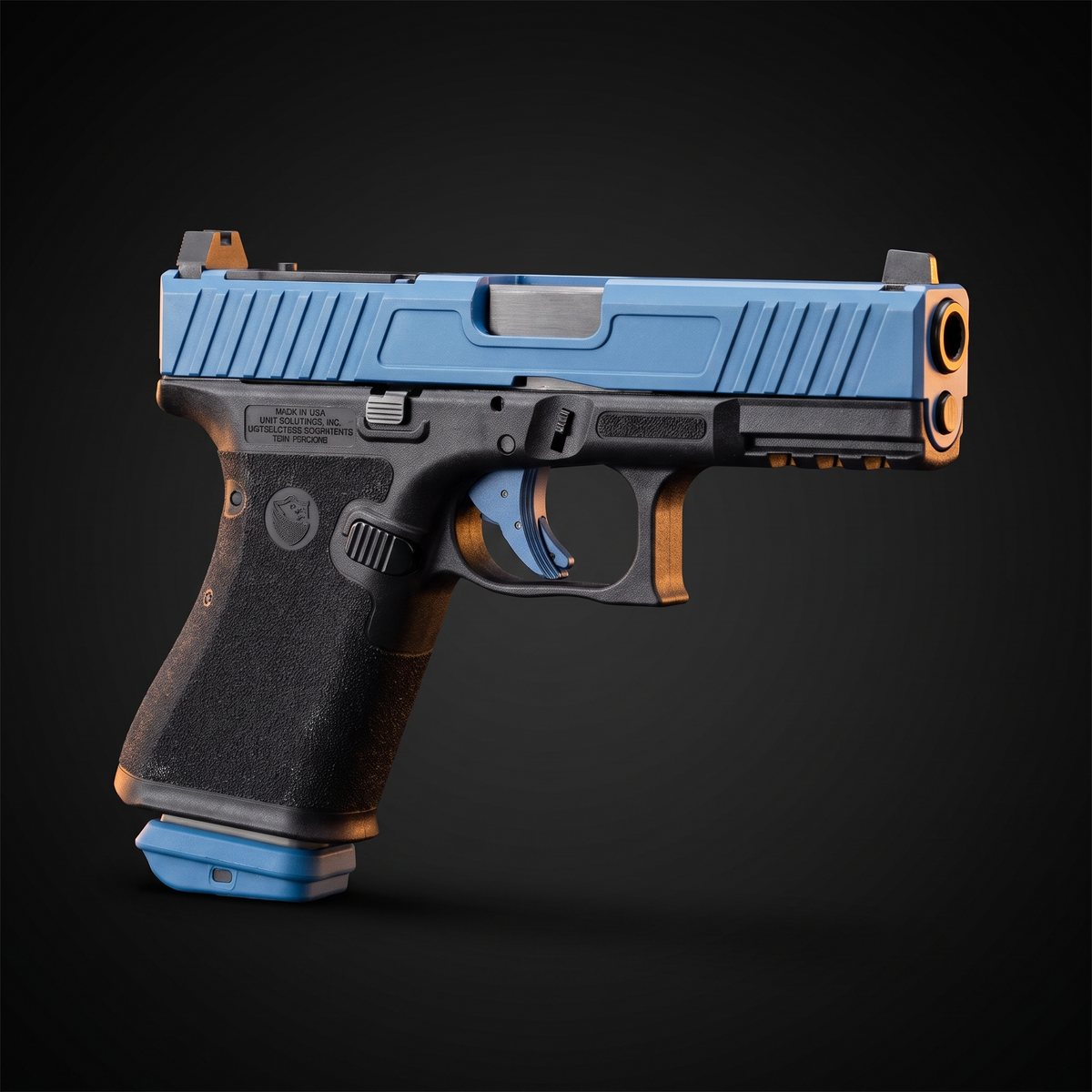 UNIT9 Compact — pistolet d'entraînement non-létal CO2 8mm, vue studio