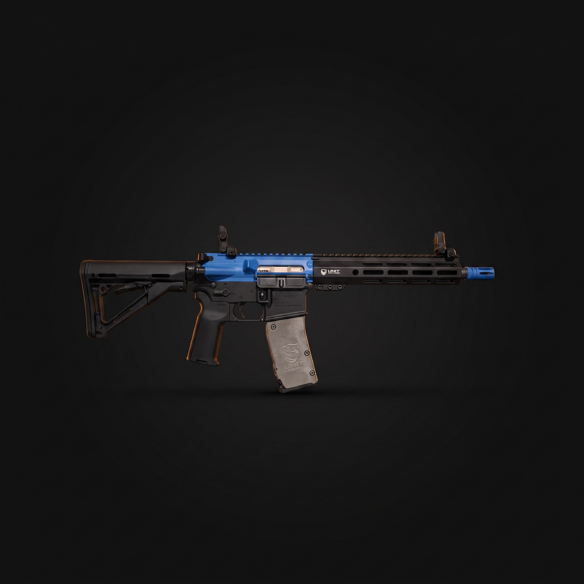 UNIT4 MK10 — fusil d'entraînement AR15 canon court, vue studio