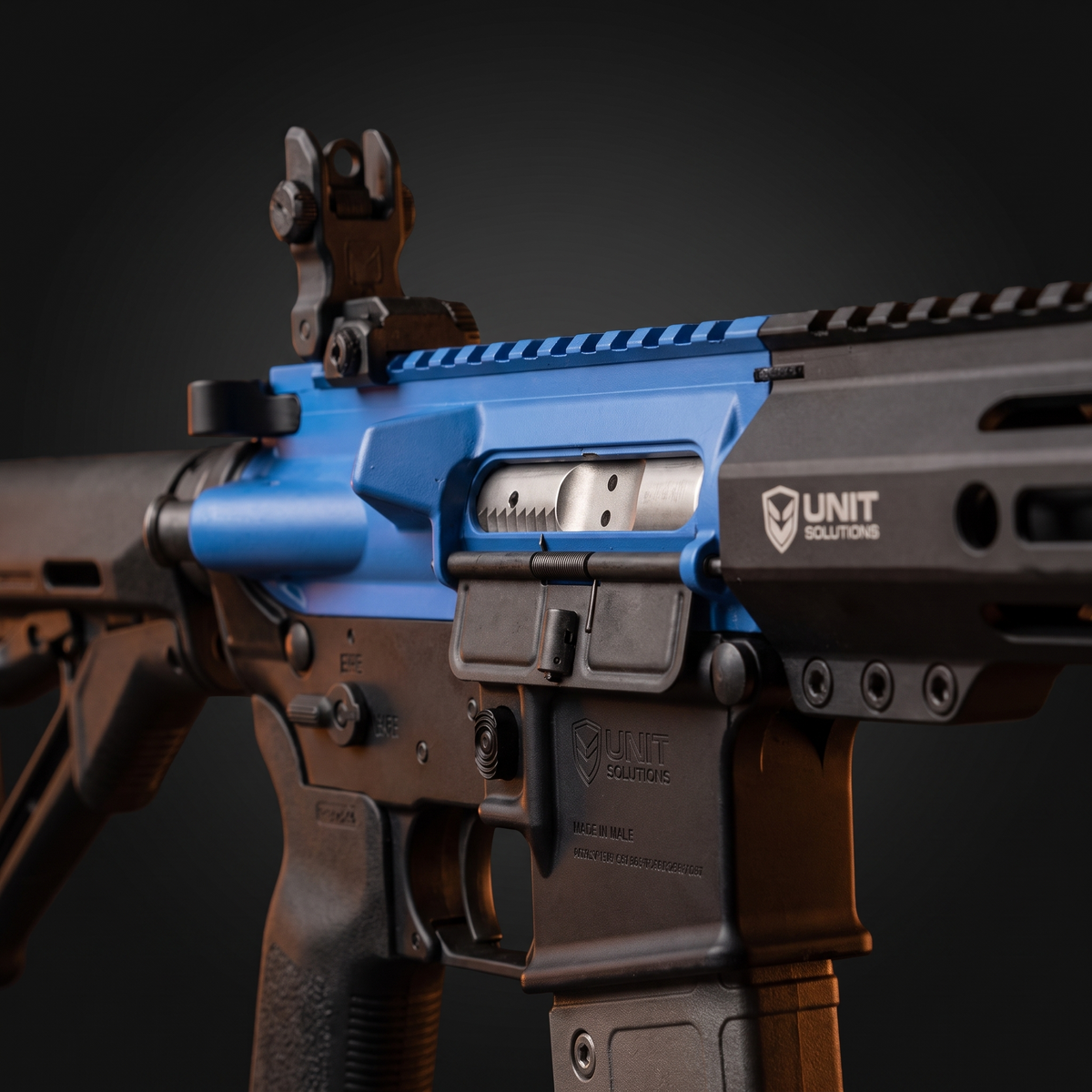 UNIT4 MK14 — détail viseurs et culasse, fusil d'entraînement UNIT Solutions