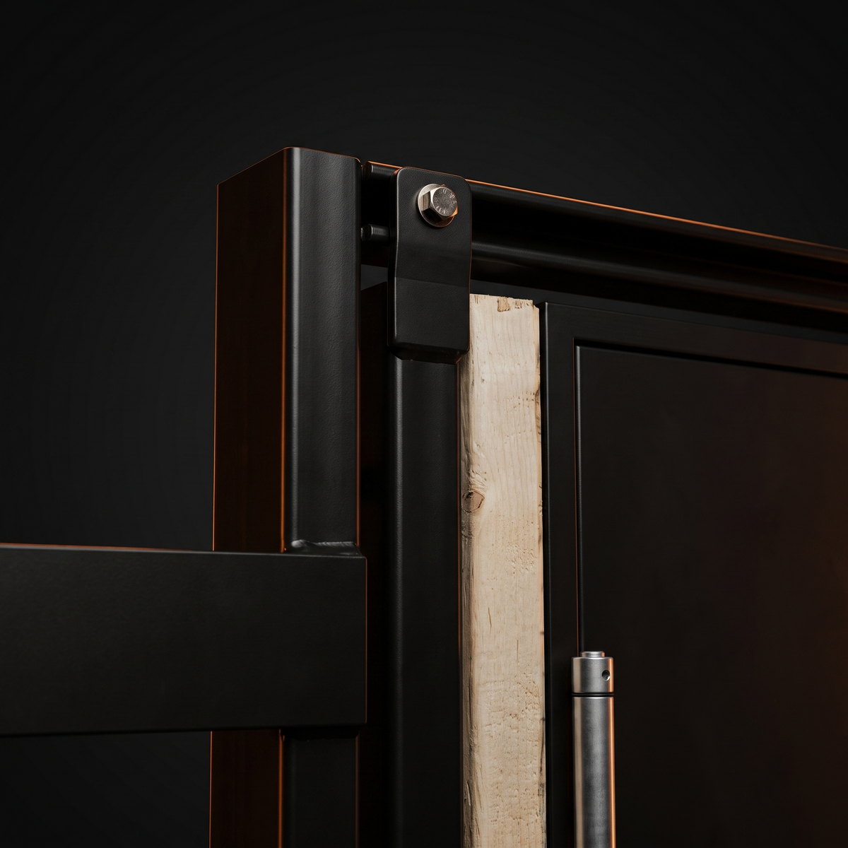RatDoor TD8850EF — détail goujon bois amovible et fixation réinitialisable